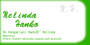 melinda hanko business card